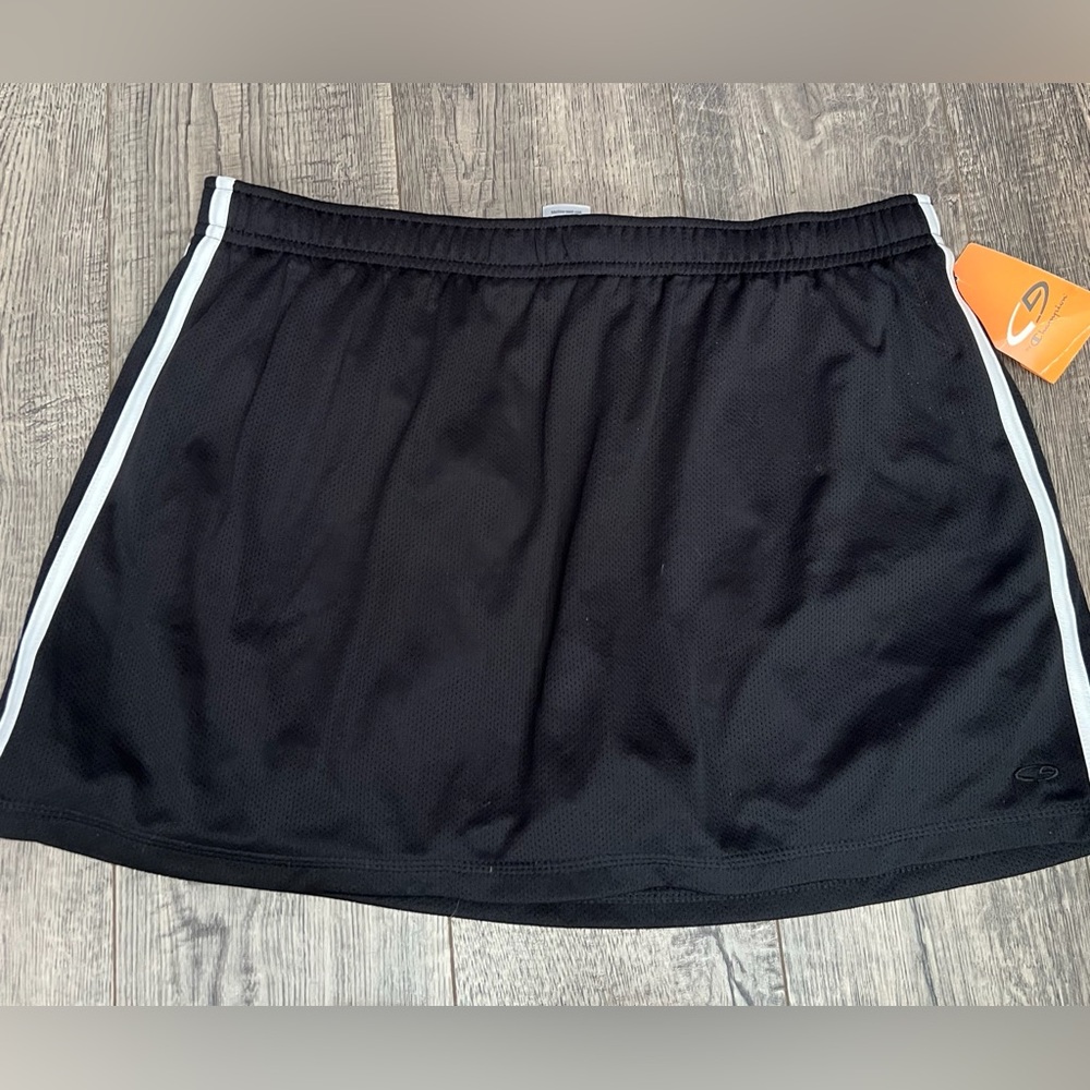 Champion Black Athletic Skirt with White Trim